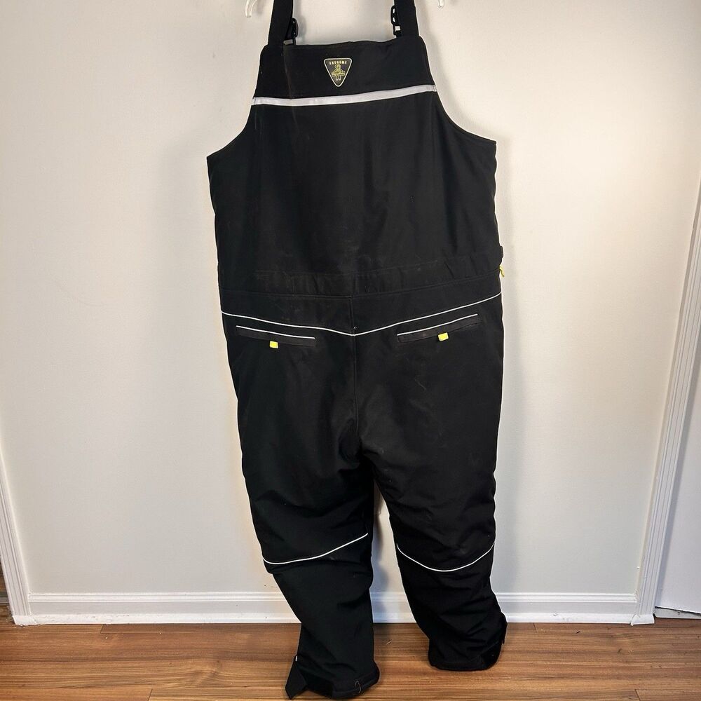 RefrigiWear 0795R Insulated Freezer Bib Overalls Black Size 5XL Cold Weather - Picture 10 of 14